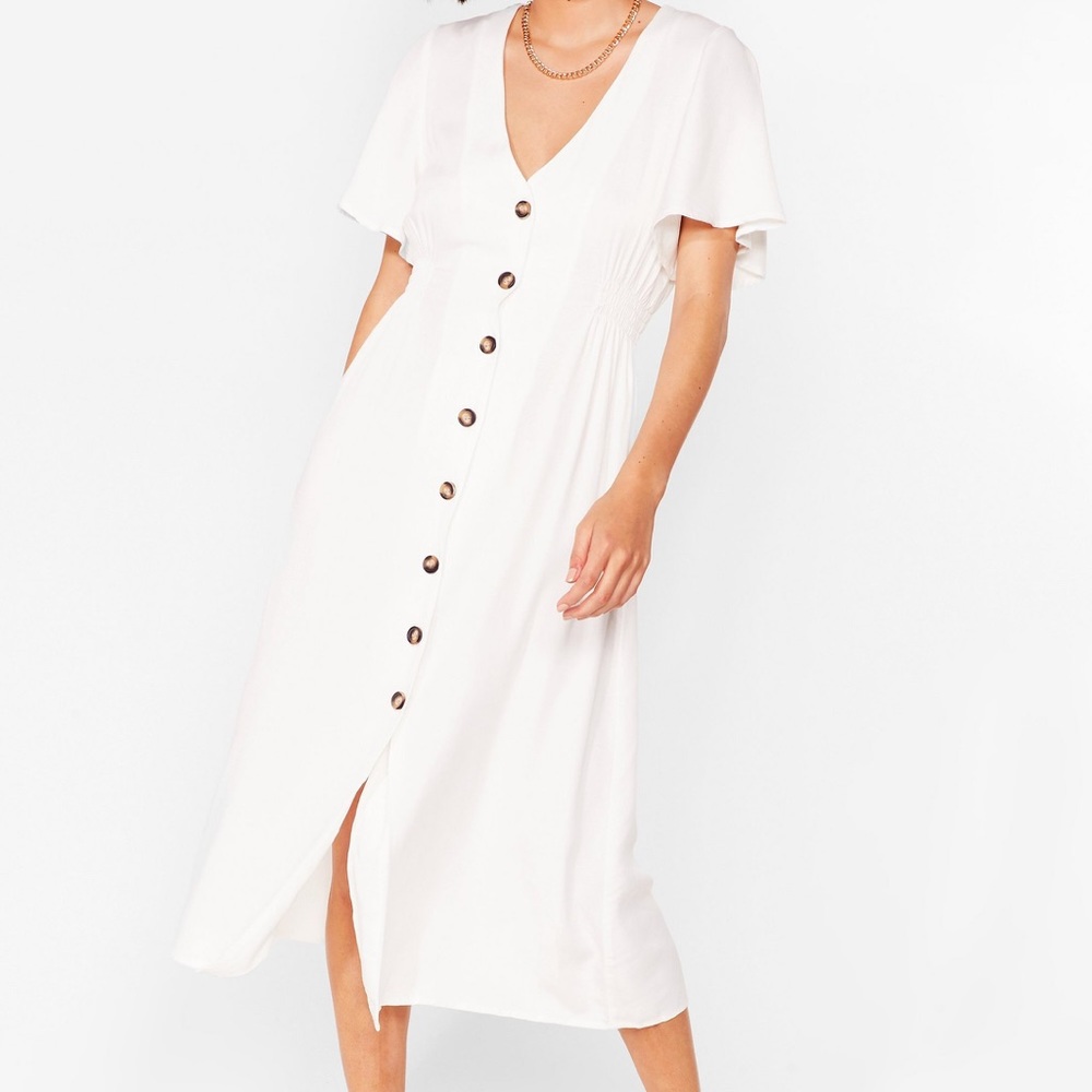 Button Midi Dress